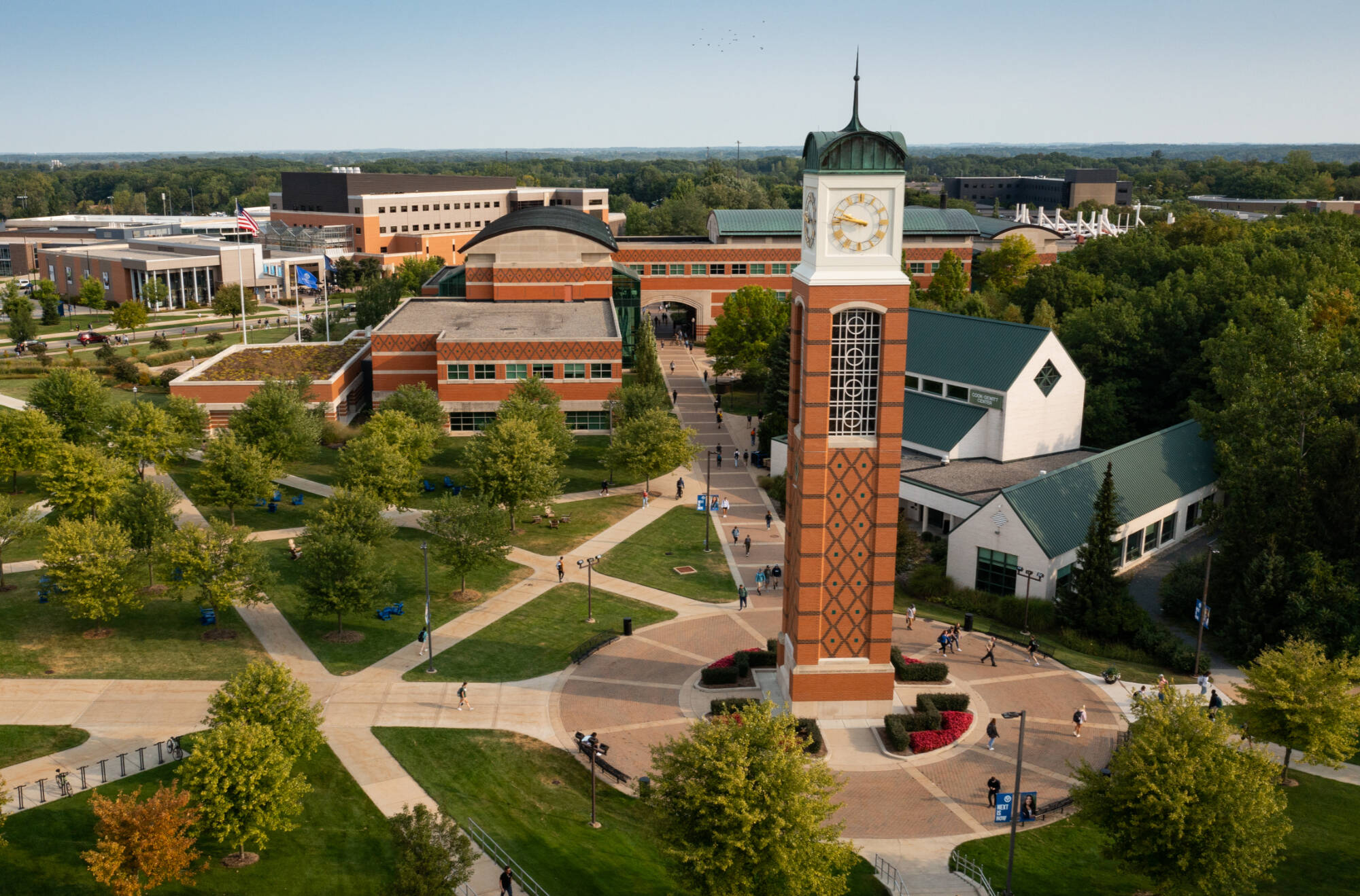 Allendale campus aerial shot.